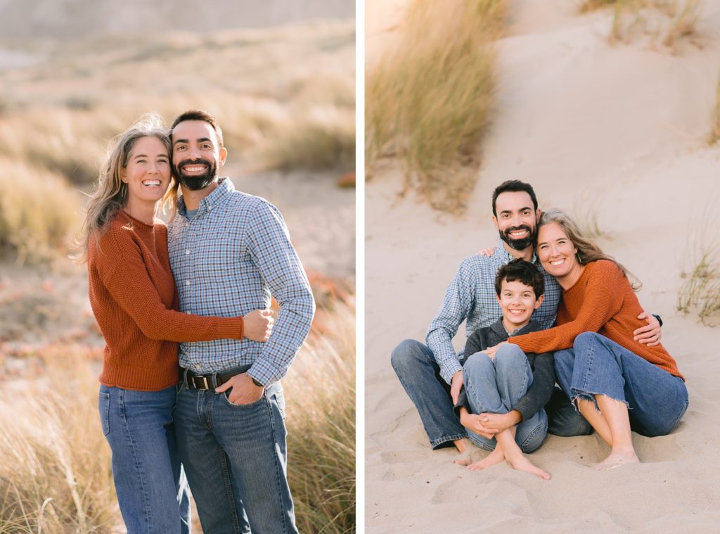 Winter beach family session
